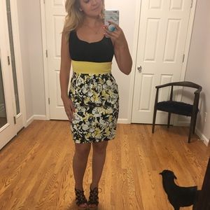 Sequin Hearts Yellow Floral Dress